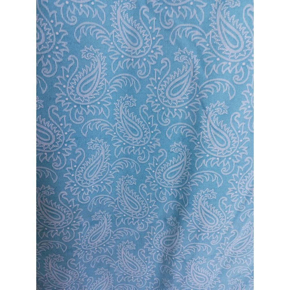 Wrangler Teal Paisley Short Sleeve Button-Down Shirt - Picture 7 of 8